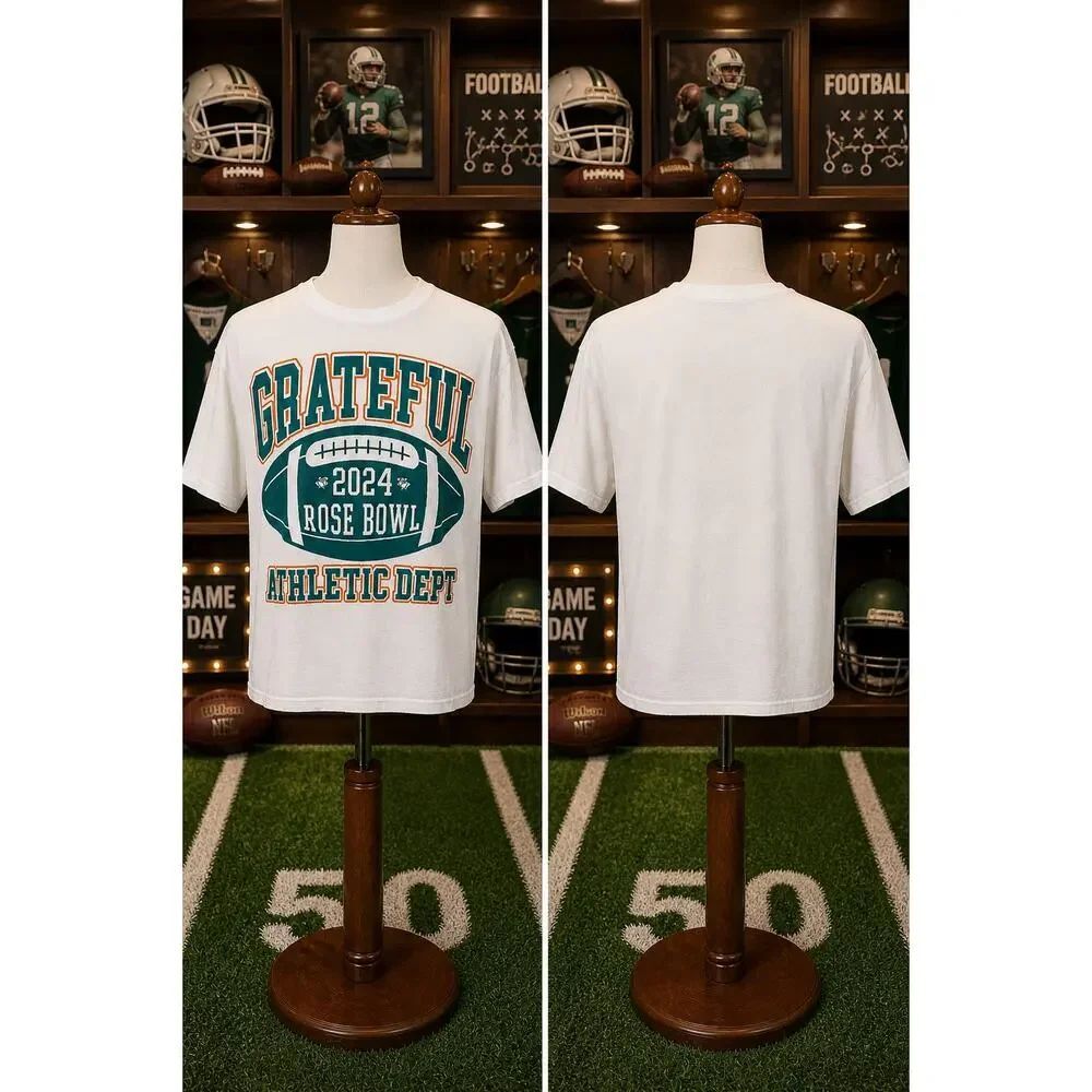 Grateful 2024 Rose Bowl Tee L Made USA Football Athletic Dept Shirt